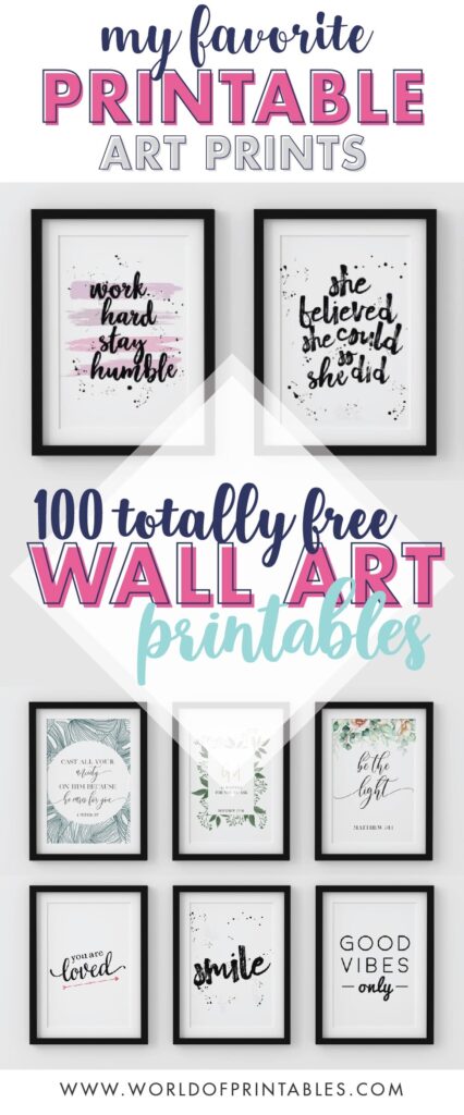 100 Free Printables Wall Art Prints For Your Home World Of Printables