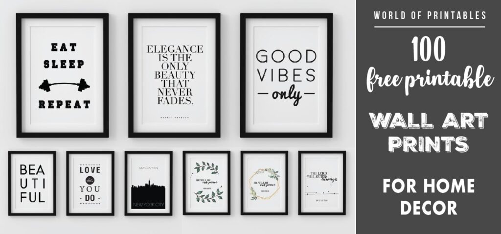 100 Free Printables Wall Art Prints For Your Home World Of Printables