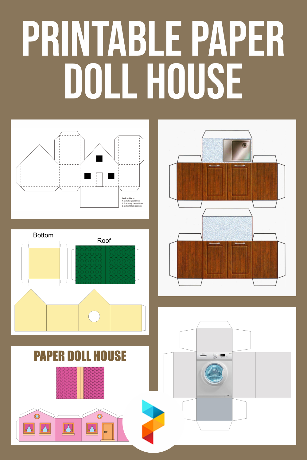 Cut Out Free Printable Dollhouse Furniture Templates Free Printable