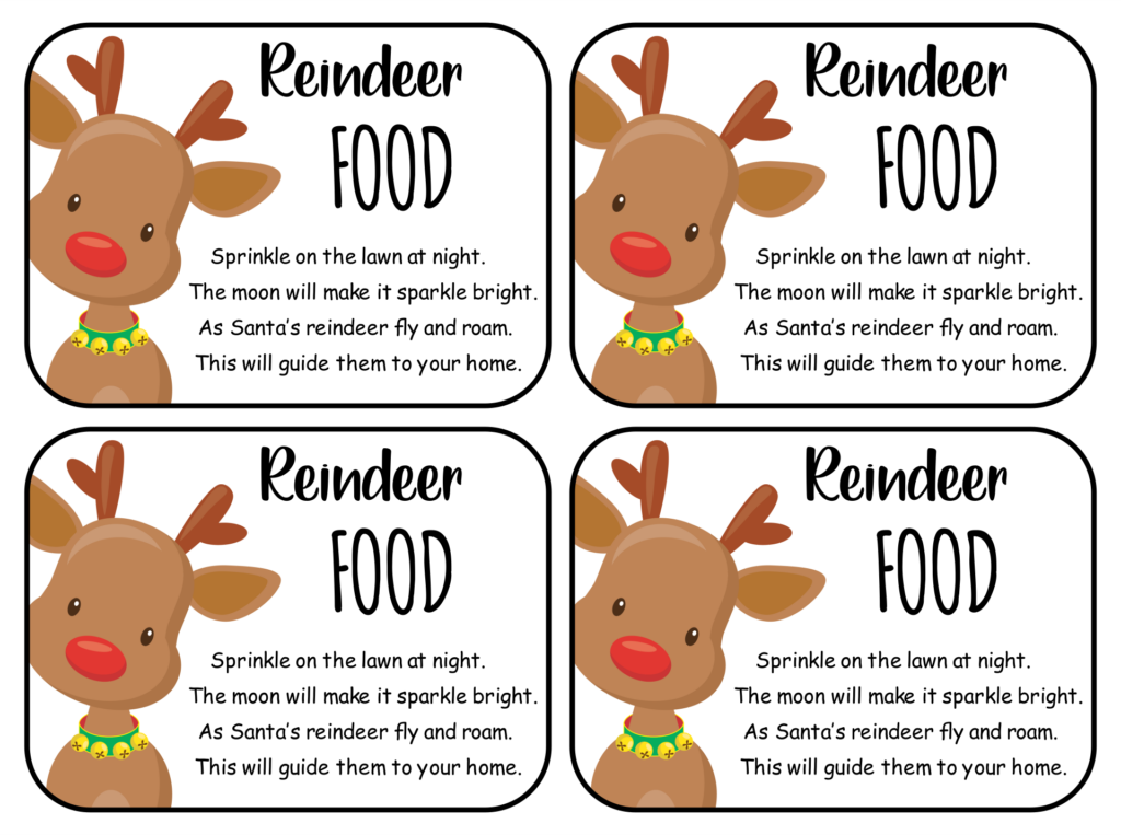 11 Best Reindeer Food Poem Printable Labels Printablee