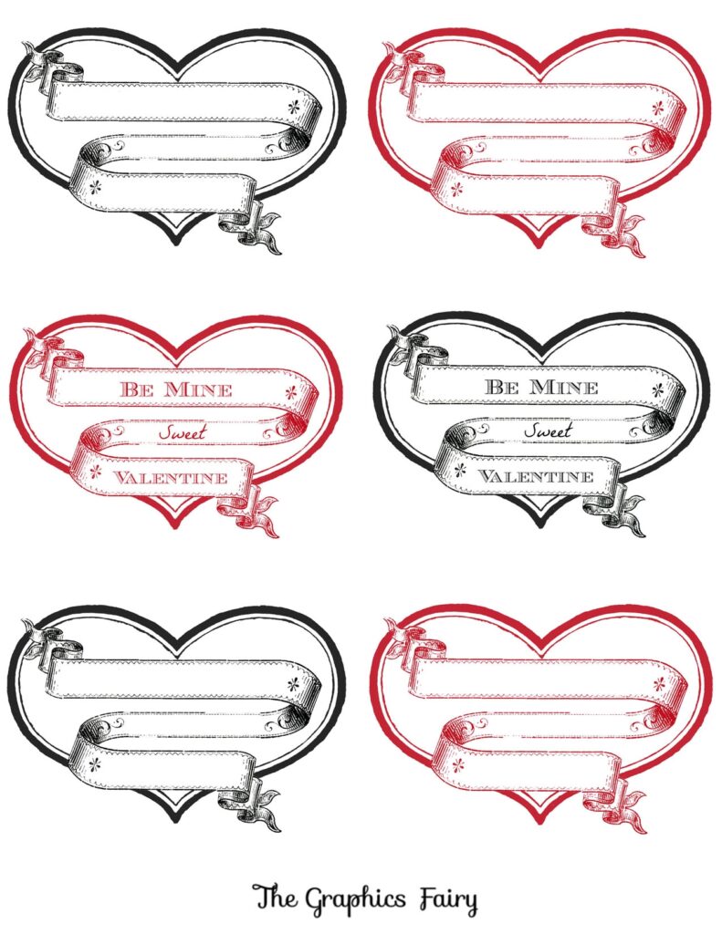 Free Printable Valentine Hearts