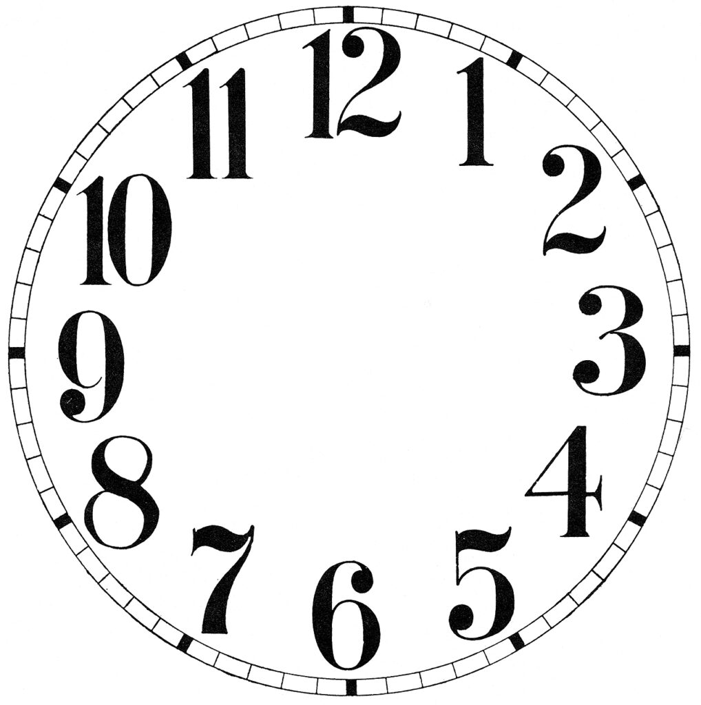 12 Clock Face Images Print Your Own The Graphics Fairy