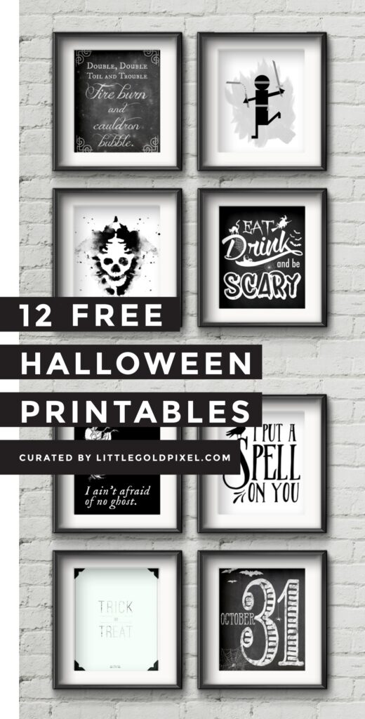 Black And White Free Halloween Printables
