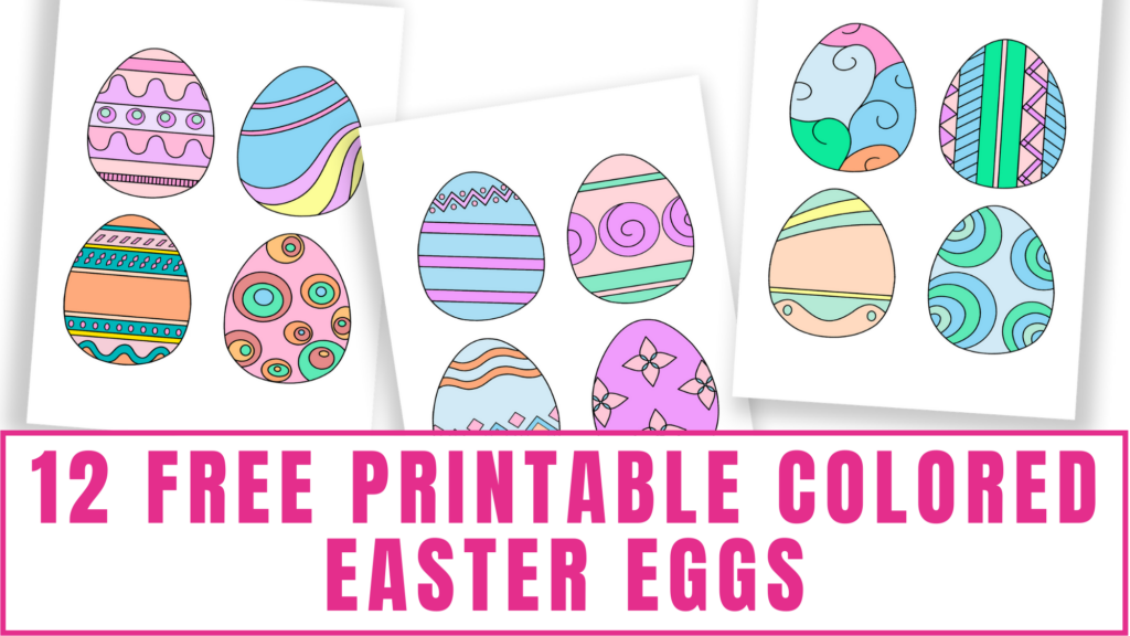 12 Free Printable Colored Easter Eggs Freebie Finding Mom