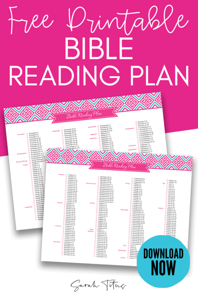 13 Cute Printable Bible Reading Checklists