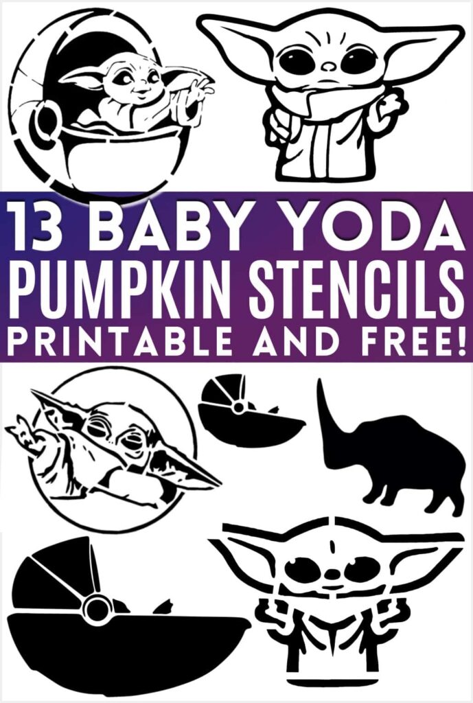 13 Free Baby Yoda Pumpkin Stencils For The Best Star Wars Halloween