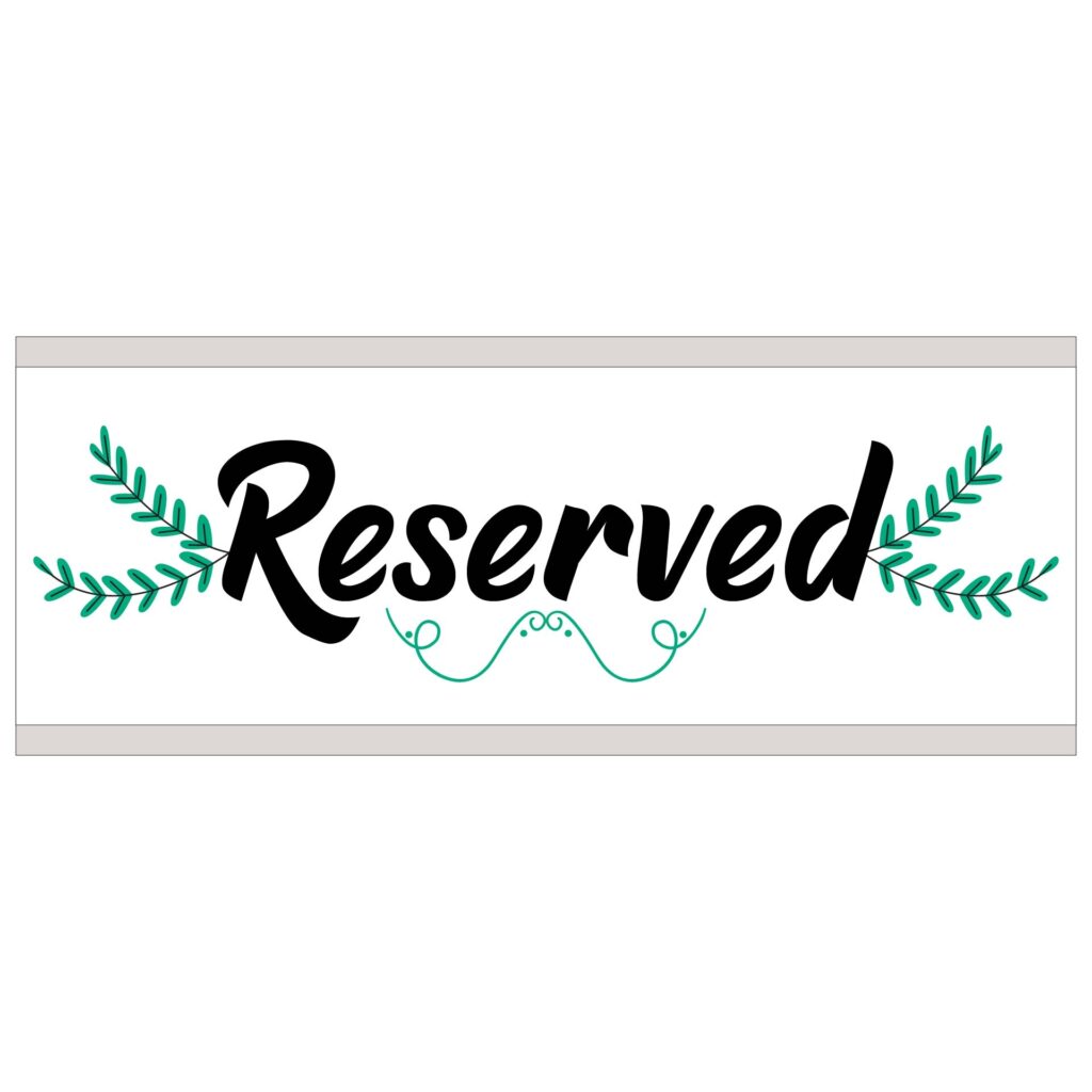 Free Printable Reserved Table Signs Template Word