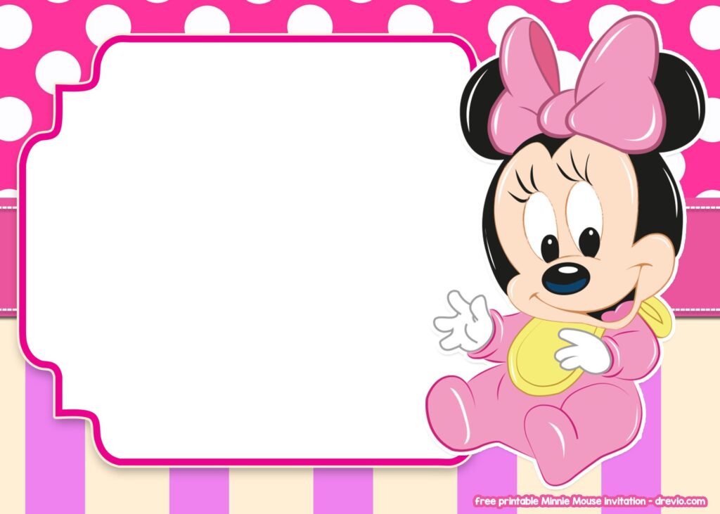 14 FREE Printable Minnie Mouse All Ages Invitation Templates Download Hundreds FREE PRINTABLE Birthday Invitation Templates