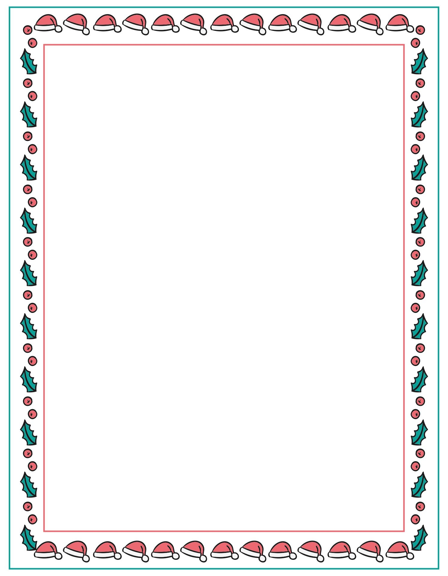 Christmas Border Paper Free Printable - Free Printable Templates