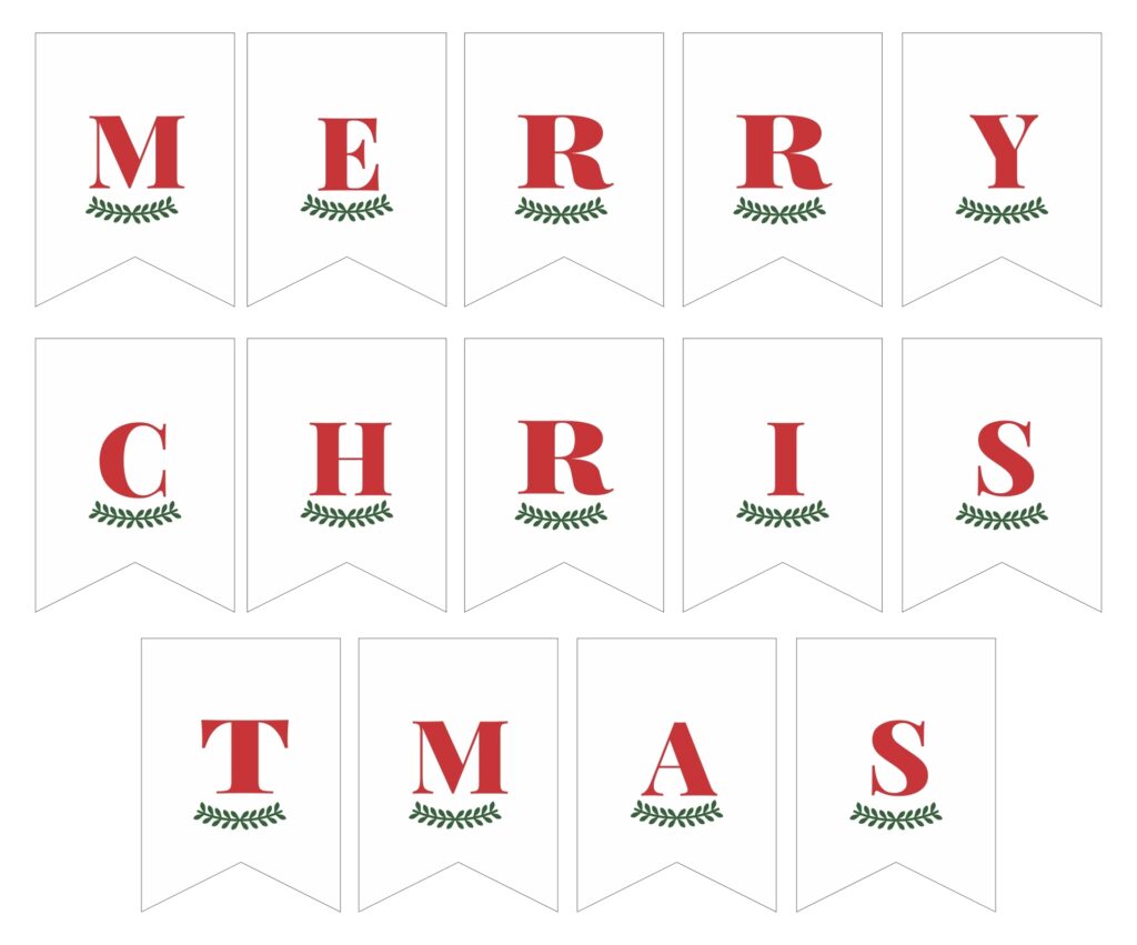 15 Best Free Printable Merry Christmas Lettering Printablee