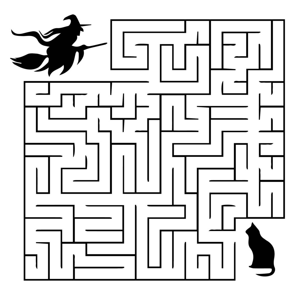 15 Best Printable Halloween Mazes And Puzzles Printablee