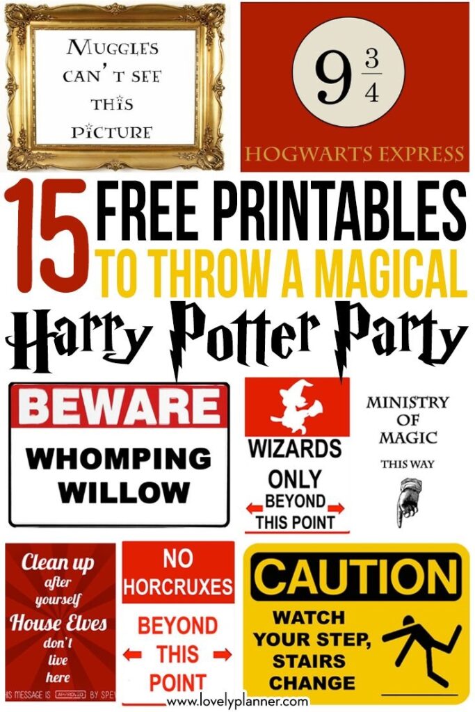 15 Free Harry Potter Party Printables Part 1 Harry Potter Printables Harry Potter Theme Party Harry Potter Halloween Party