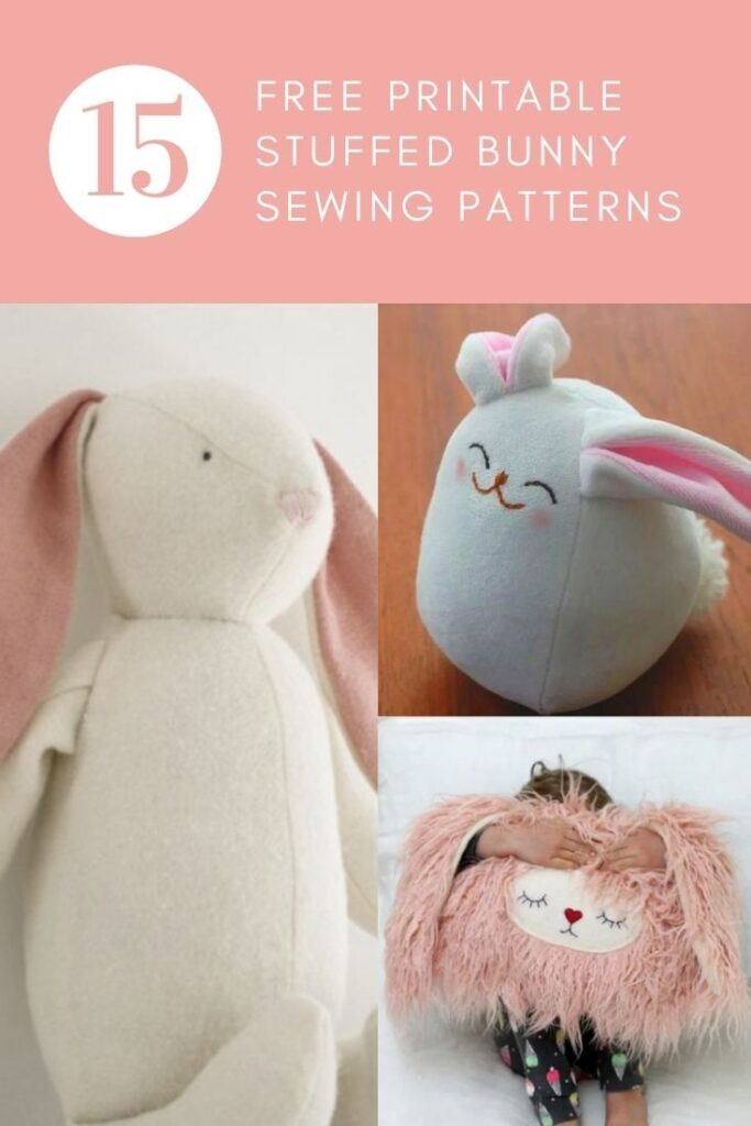 15 Free Printable Stuffed Bunny Sewing Patterns Round Up Free Pdf Sewing Patterns Doll Patterns Free Sewing Stuffed Animals