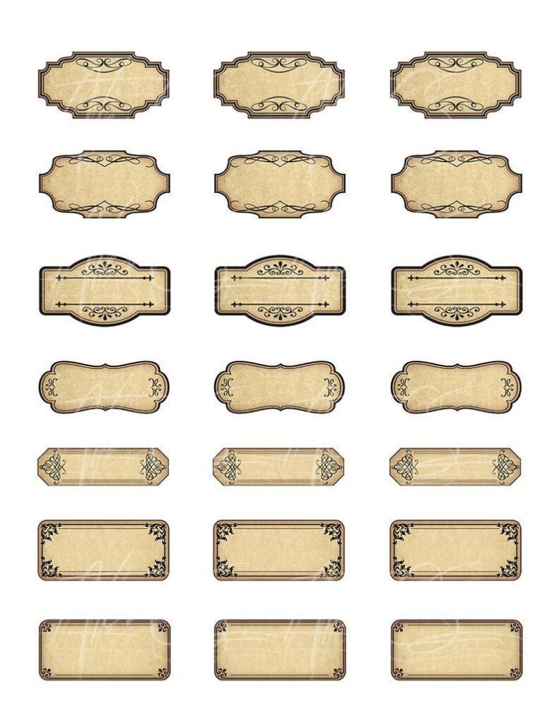 15 Printable Blank Vintage Apothecary Labels Set Editable Etsy India Vintage Labels Printables Vintage Labels Printables Free Labels Printables Free