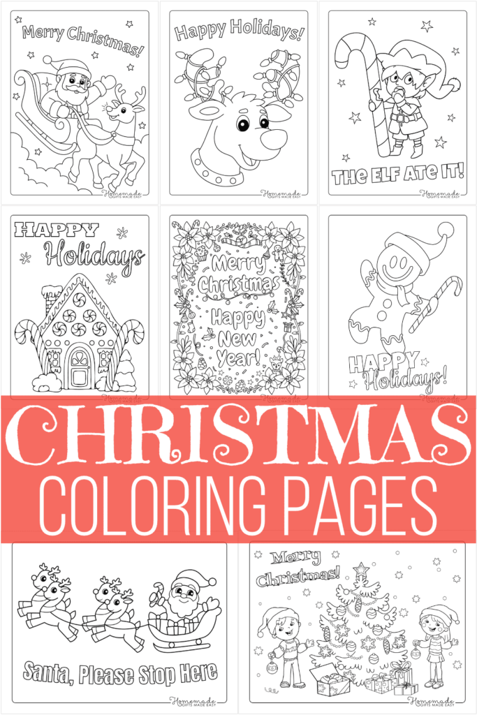 150 Free Christmas Coloring Pages For Kids Adults