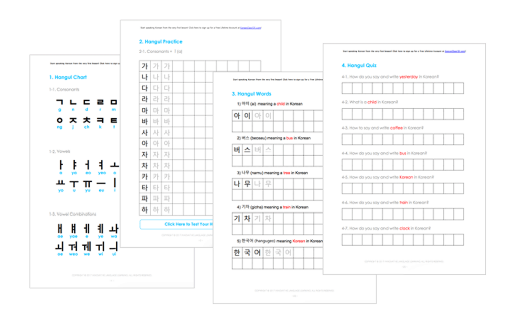 16 Korean Worksheets For Beginners PDF Printables