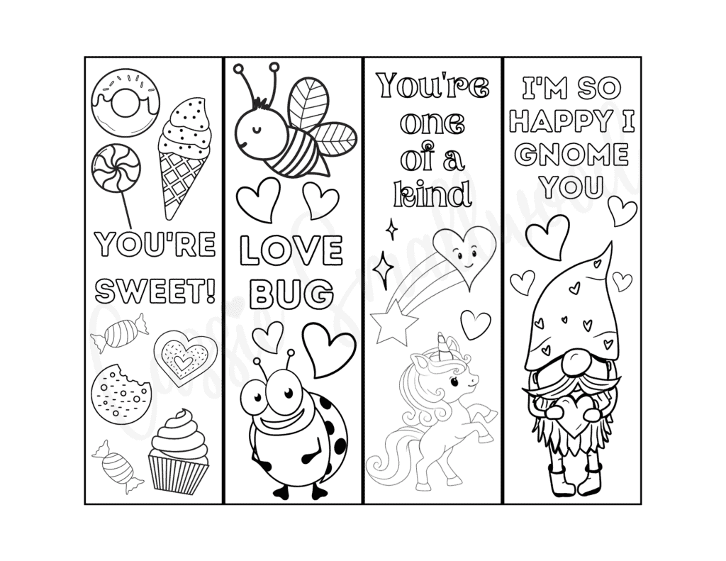16 Ridiculously Cute Free Printable Valentine Bookmarks Cassie Smallwood