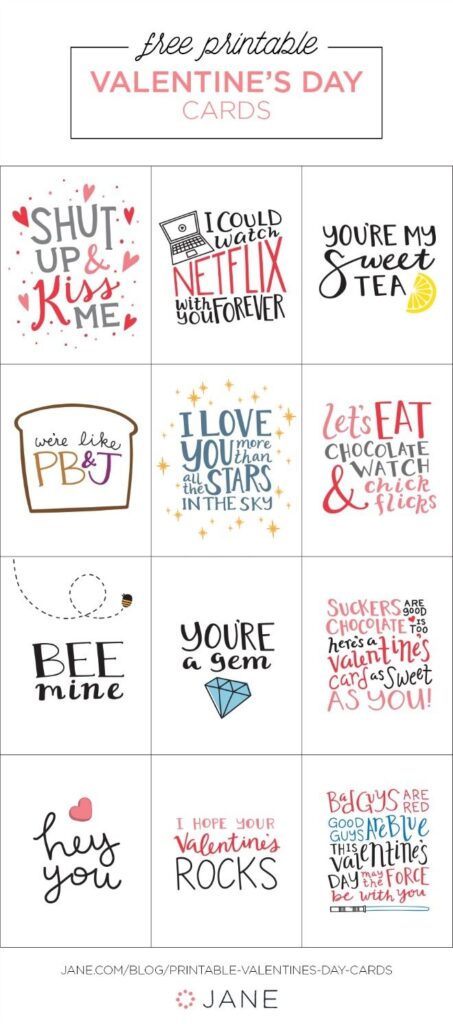 Free Printable Mini Valentine Cards