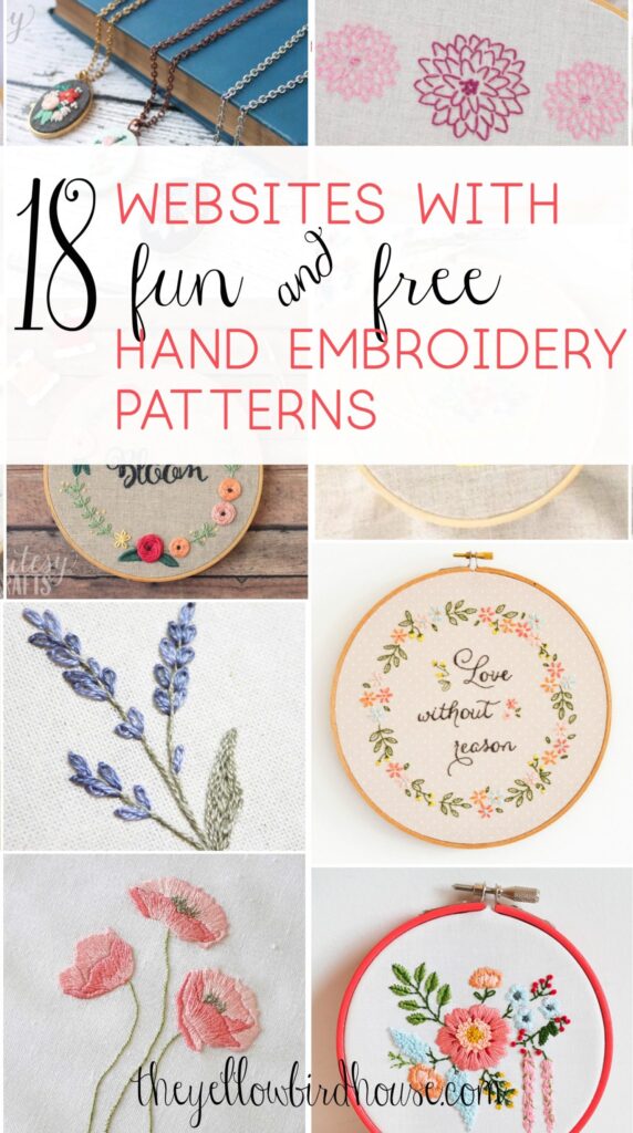 17 Sites With Fun And Free Hand Embroidery Patterns