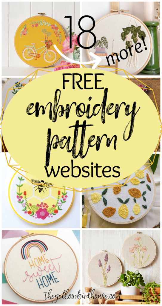 18 More Websites With Free Embroidery Patterns The Yellow Birdhouse