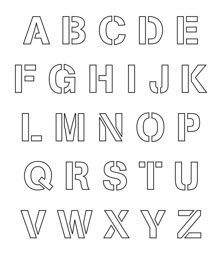 2 Inch Letter Stencils Printable Free Letter Stencils Printables Printable Alphabet Letters Letter Stencils