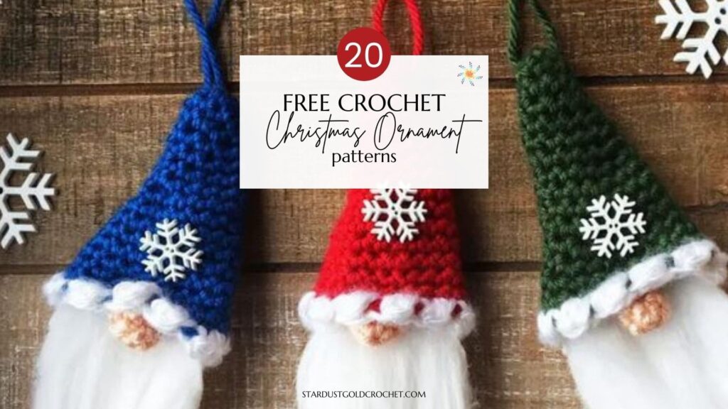 20 Adorable Free Crochet Christmas Ornament Patterns Quick Easy Stardust Gold Crochet