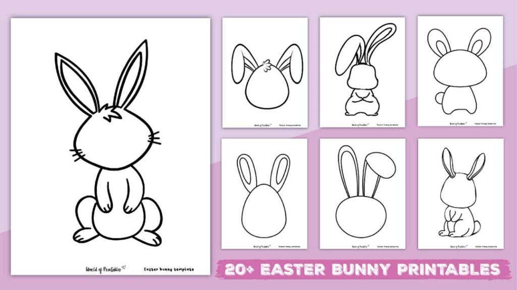 20 Best Easter Bunny Printables World Of Printables