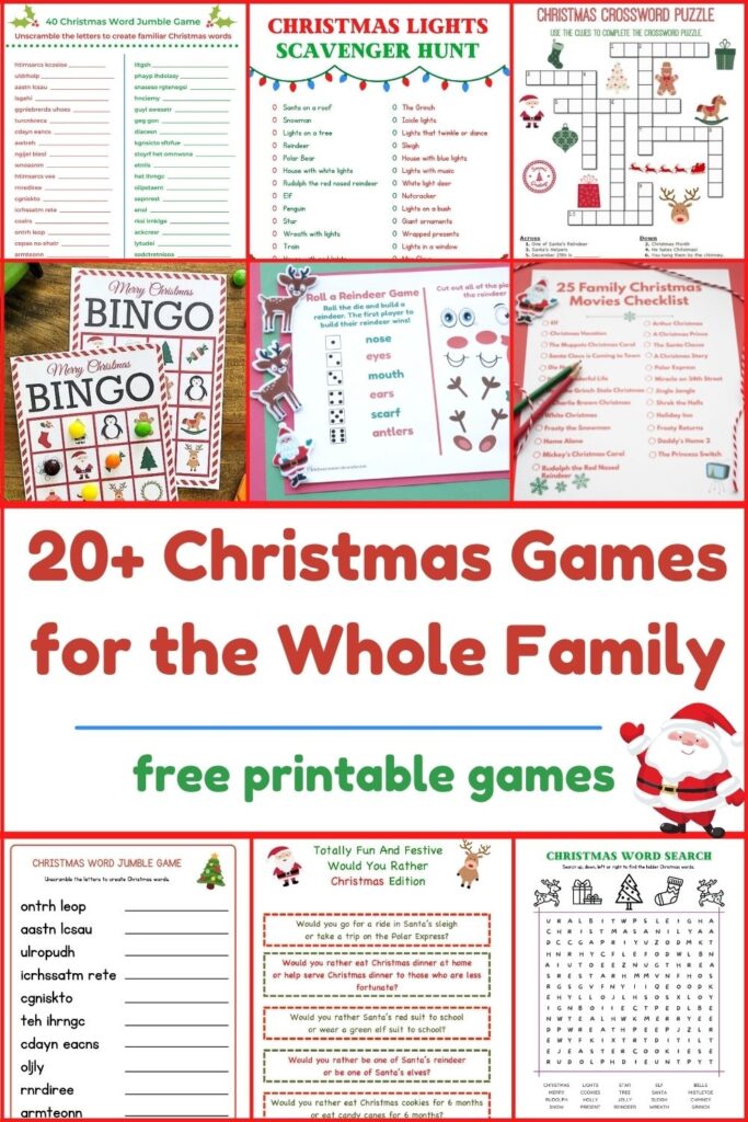 Free Christmas Printables Games