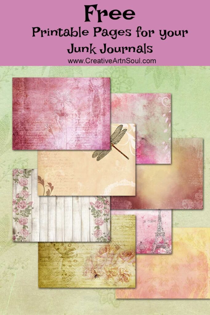 20 Free Printable Junk Journal Pages Scrapbook Printables Free Free Paper Printables Printable Journal Cards