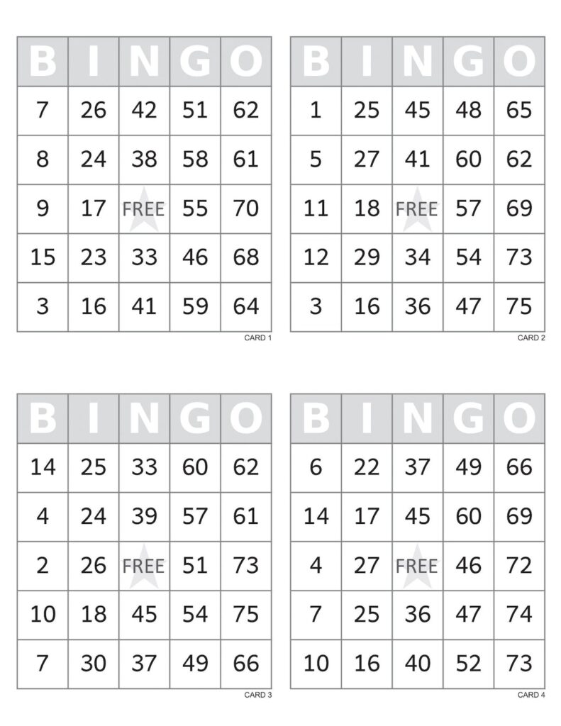 2000 Bingo Cards Pdf Download 4 Per Page Instant Printable Etsy de