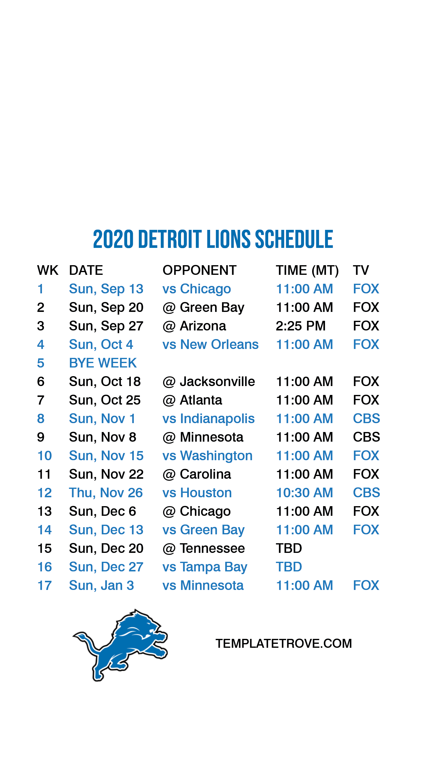 2020 2021 Detroit Lions Lock Screen Schedule For IPhone 6 7 8 Plus