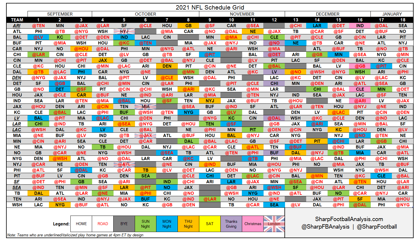 Nfl Week 18 Schedule Printable