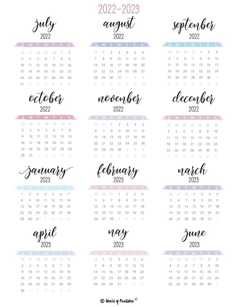 2023 Mini Calendar Printable - Free Printable Templates