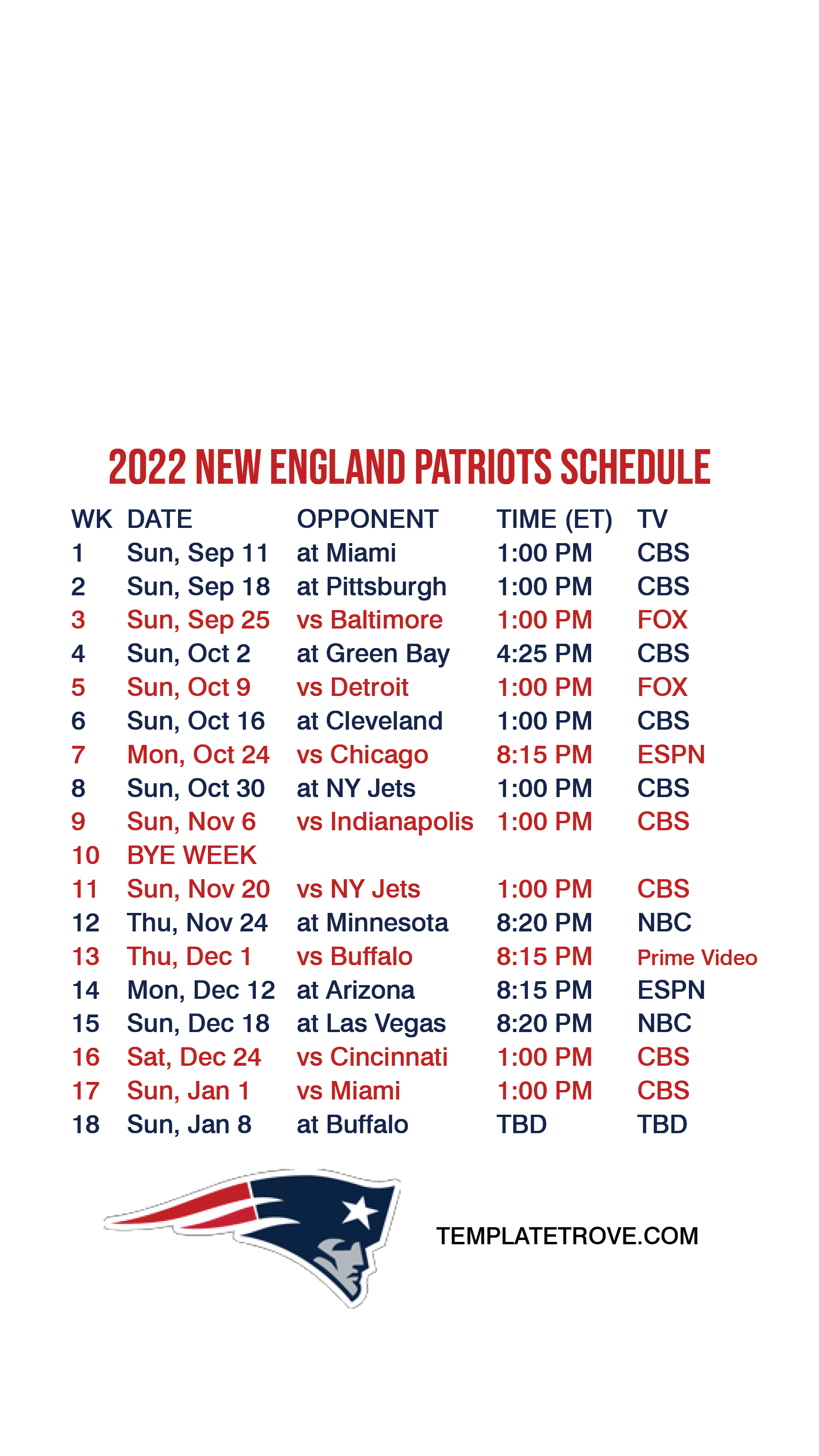 2022 2023 New England Patriots Lock Screen Schedule For IPhone 6 7 8 Plus