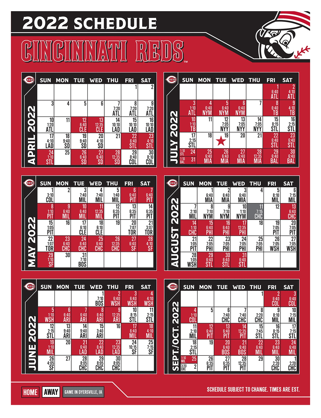 2022 Cincinnati Reds Schedule The Tribune The Tribune