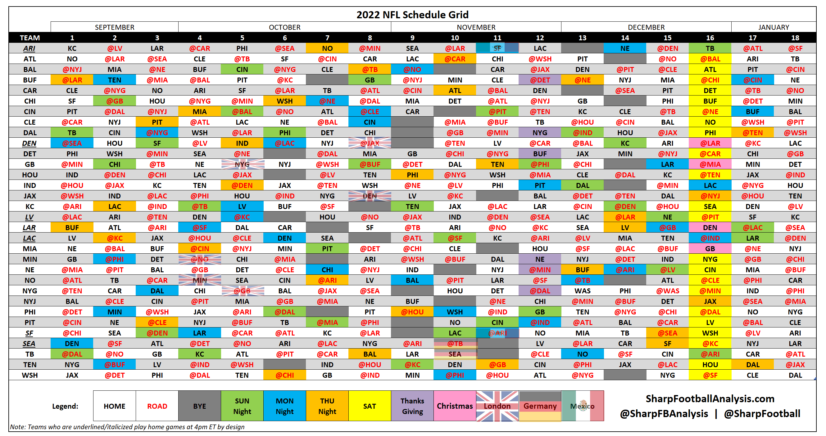 Printable Nfl Schedule Week 16