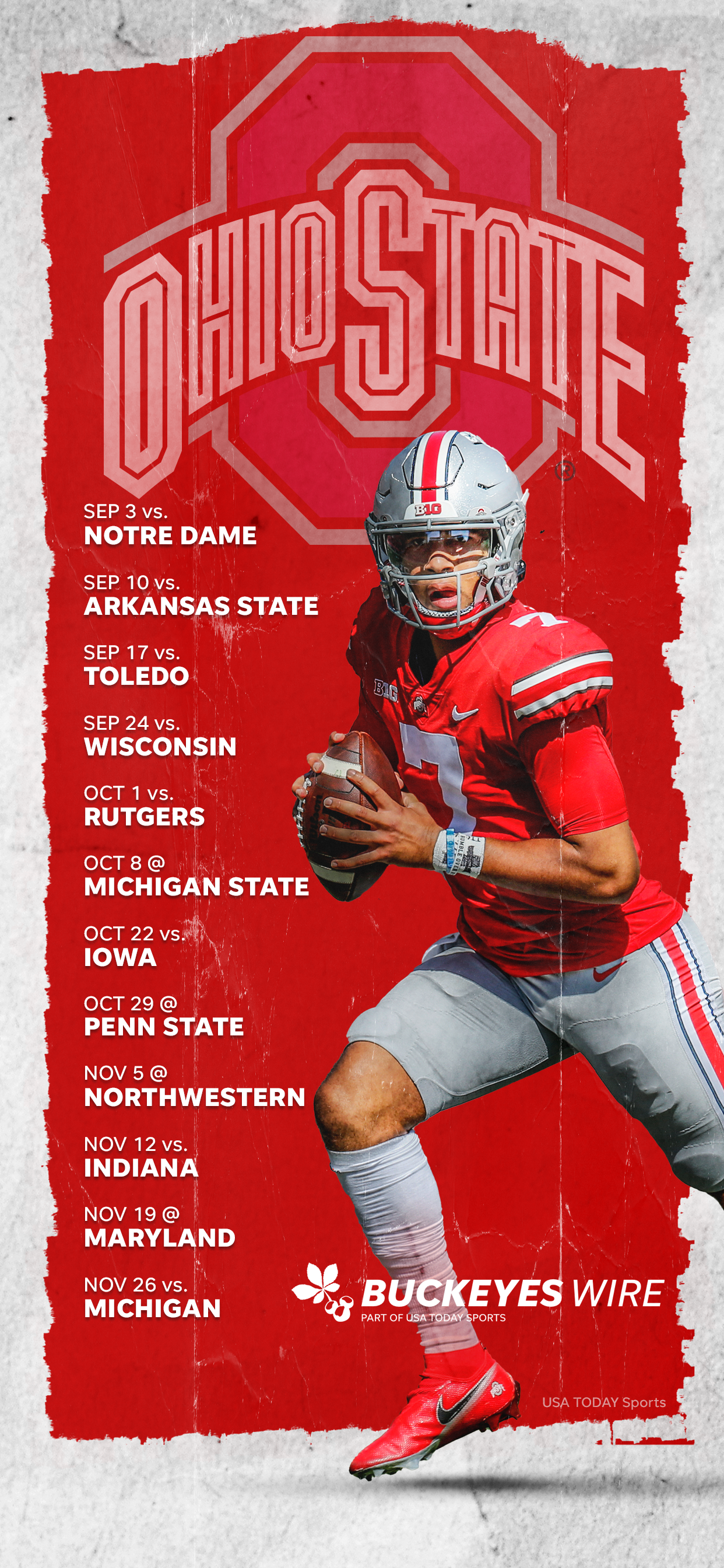 2022 Ohio State Football Schedule As Downloadable Wallpaper