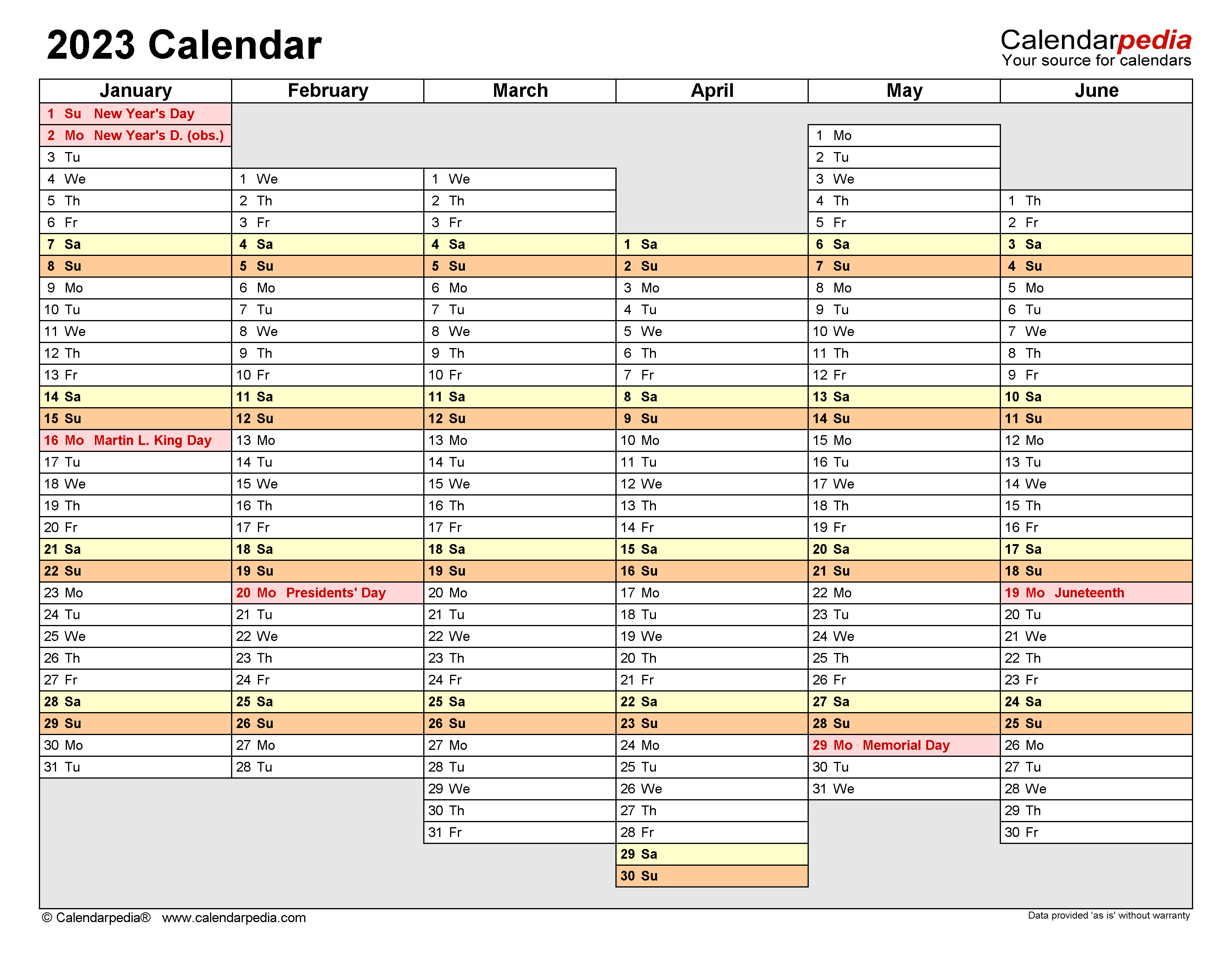 2023 Planning Calendar Printable