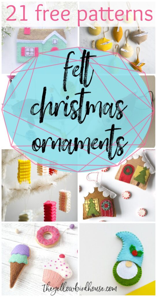 21 Free Felt Christmas Ornament Patterns The Yellow Birdhouse