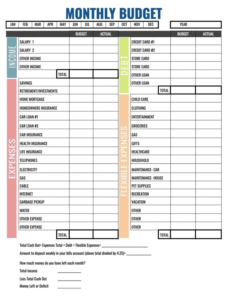 22 Free Budget Printables To Track Your Family s Expenses