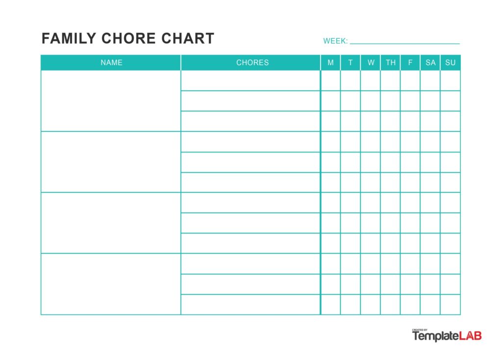Free Printable Chore Charts For Adults