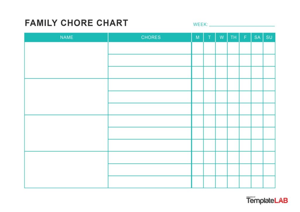 Printable Chore Chart Free