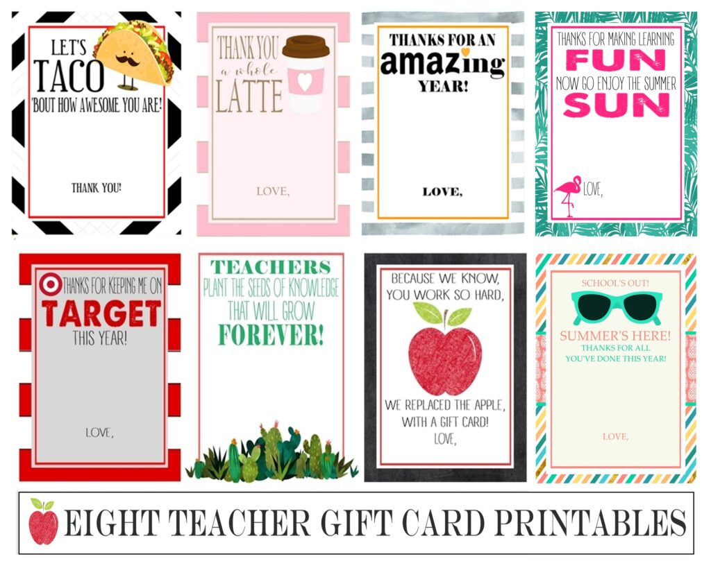 25 Electronic Gift Card Options And 8 Teacher Gift Card Printables Crisp Collective