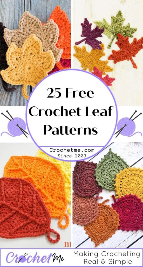 25 Free Crochet Leaf Pattern With PDF To Download Crochet Me