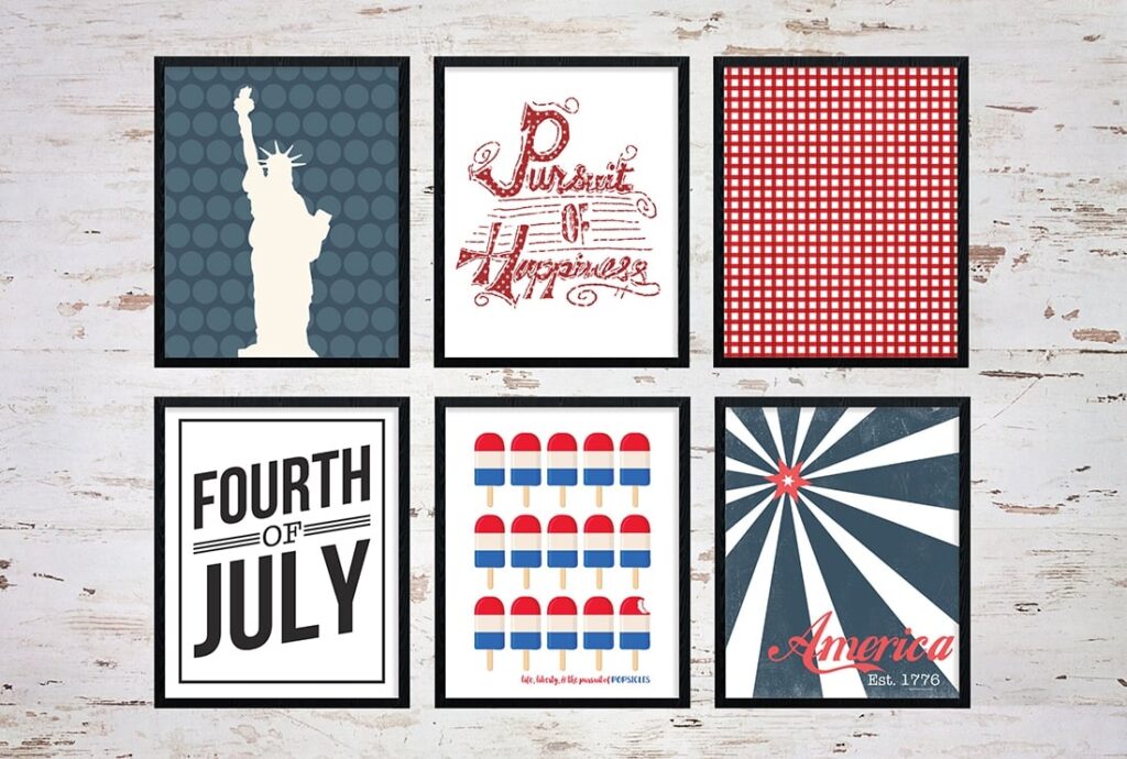 25 July 4th Free Printables Little Gold Pixel