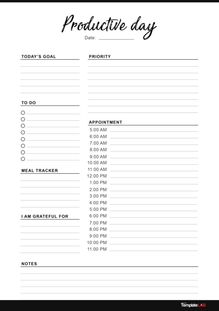 Free Printable Adhd Daily Planner Template