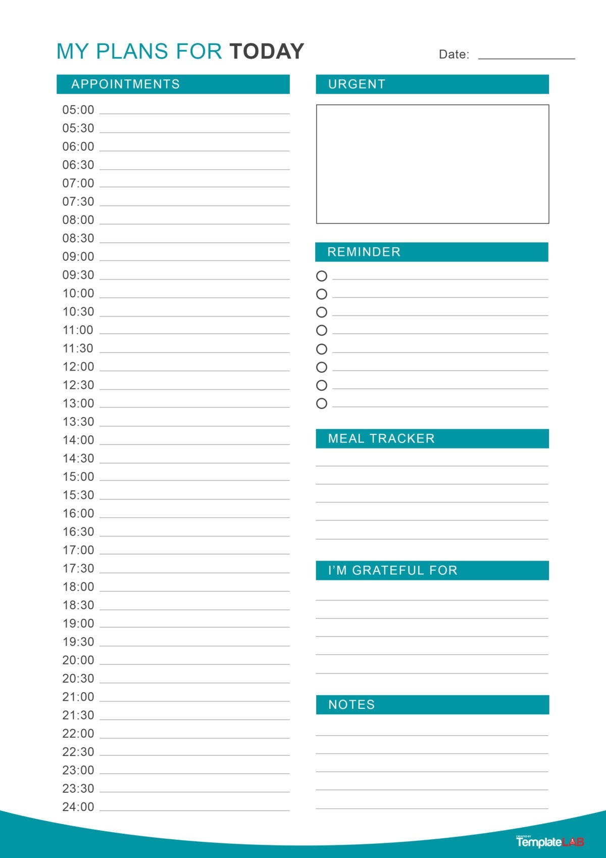 Daily Schedule Template Free Printable Free Printable Templates