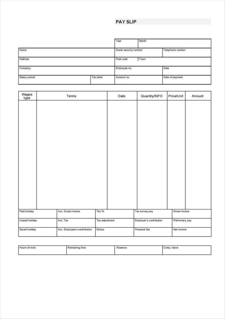 27 Pay Stub Paycheck Stub Templates