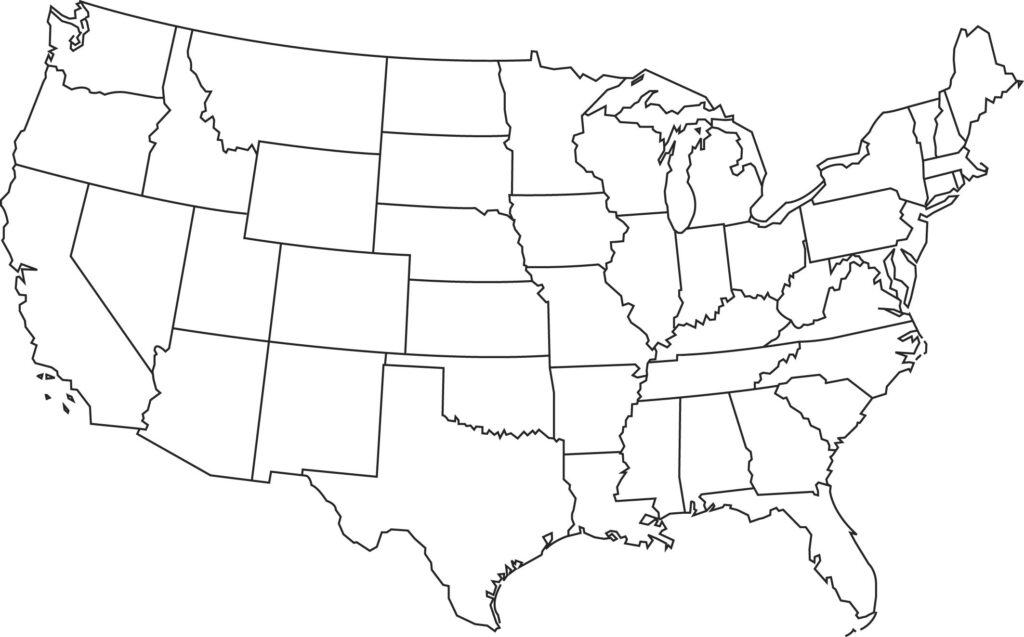 3 Free Blank USA Maps To Print World Map With Countries