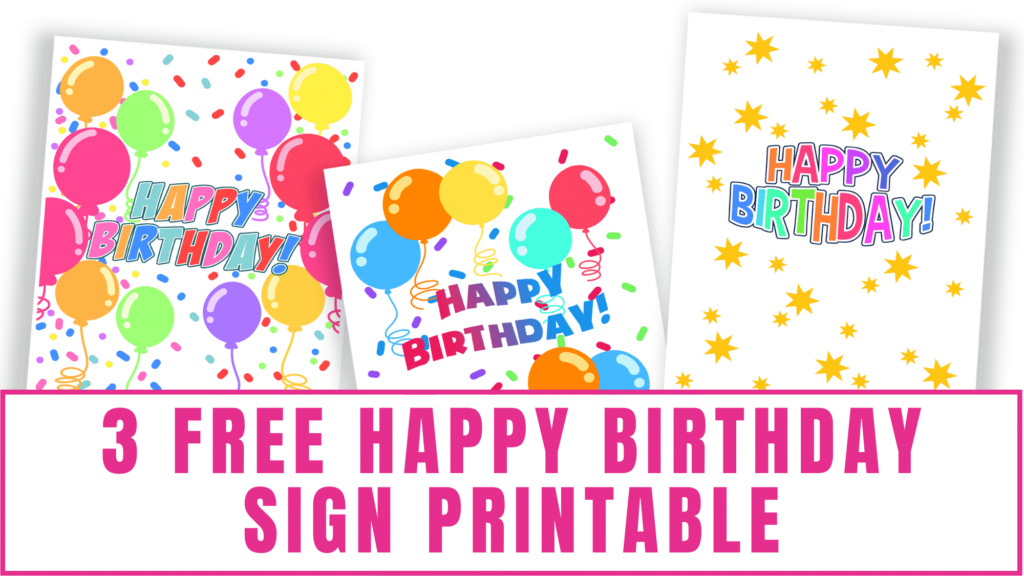 Free Happy Birthday Sign Printable